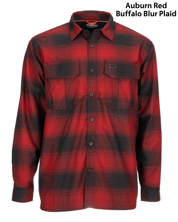 Simms ColdWeather Shirt Auburn Red Buffalo Blur Plaid Simms ColdWeather Shirt Auburn Red Buffalo Blur Plaid